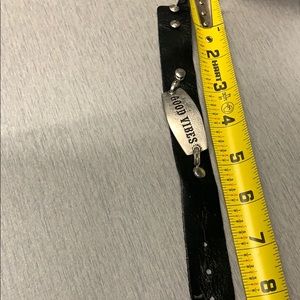 Leather “good vibes” bracelet